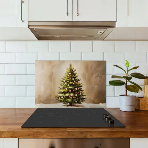 Kerst - Sfeer - Groen keuken achterwand spatscherm klein -sfeer2