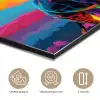 Giraffe - Savanna - Lucht - Gekleurd aluminium wit klein -closeup_NL