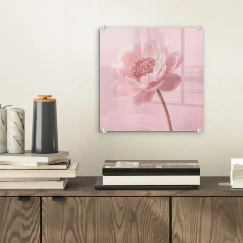 Bloem - Pioenroos - Roze plexiglas 5mm klein -sfeer1
