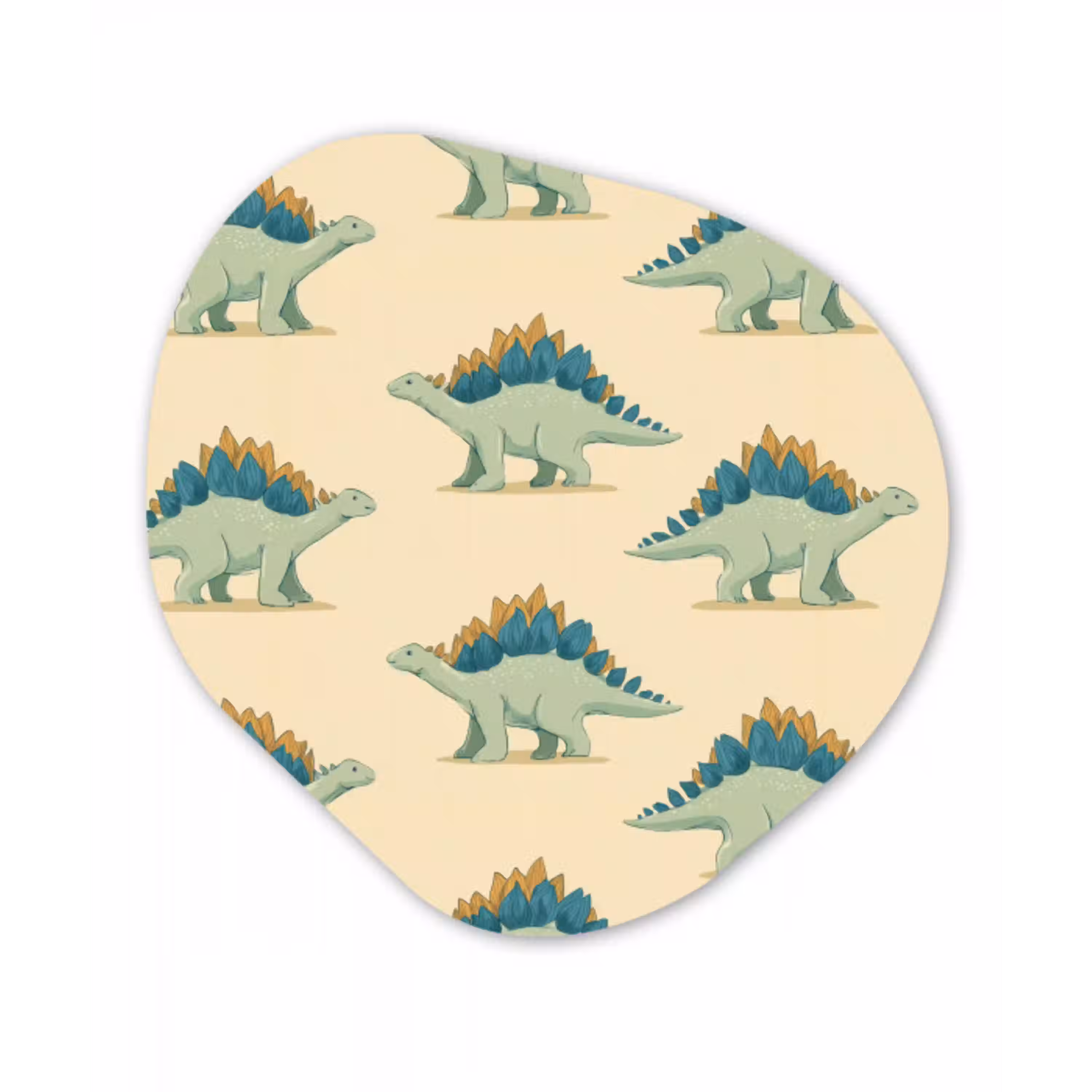 Dino - Patroon - Groen Wandcirkel Organisch Forex 3mm klein 629 -3d