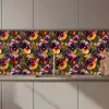 Warm - Patroon - Penseel - Viooltjes keuken achterwand 2 middel 871 zz_3dshopping