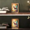 Hert - Bosdieren - Natuur - Kunst Light Box met kabel (Tafellamp) klein -sfeer3