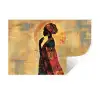 Vrouw - Silhouet - Patronen - Sierlijk Muursticker klein -3d