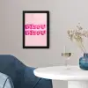 Bisou - Roze - Dikke letters fotolijst zwart zonder passe partout klein -sfeer4