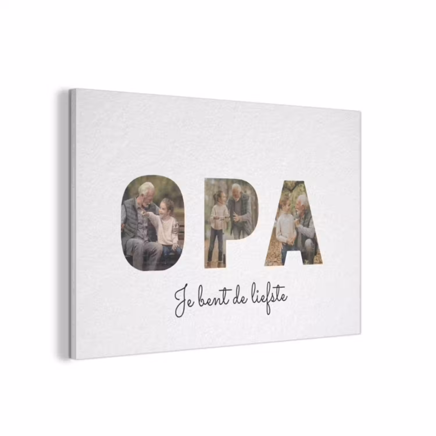 Akoestisch schilderij - Opa - Lettercollage