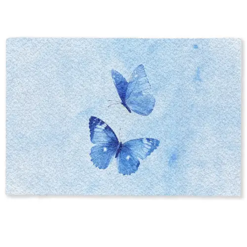 Vlinders - Sierlijk - Blauw Deurmat klein -zkaufland3d