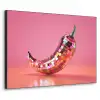 Peper - Disco - Rood - Glitter Textielframe zwart klein -3d