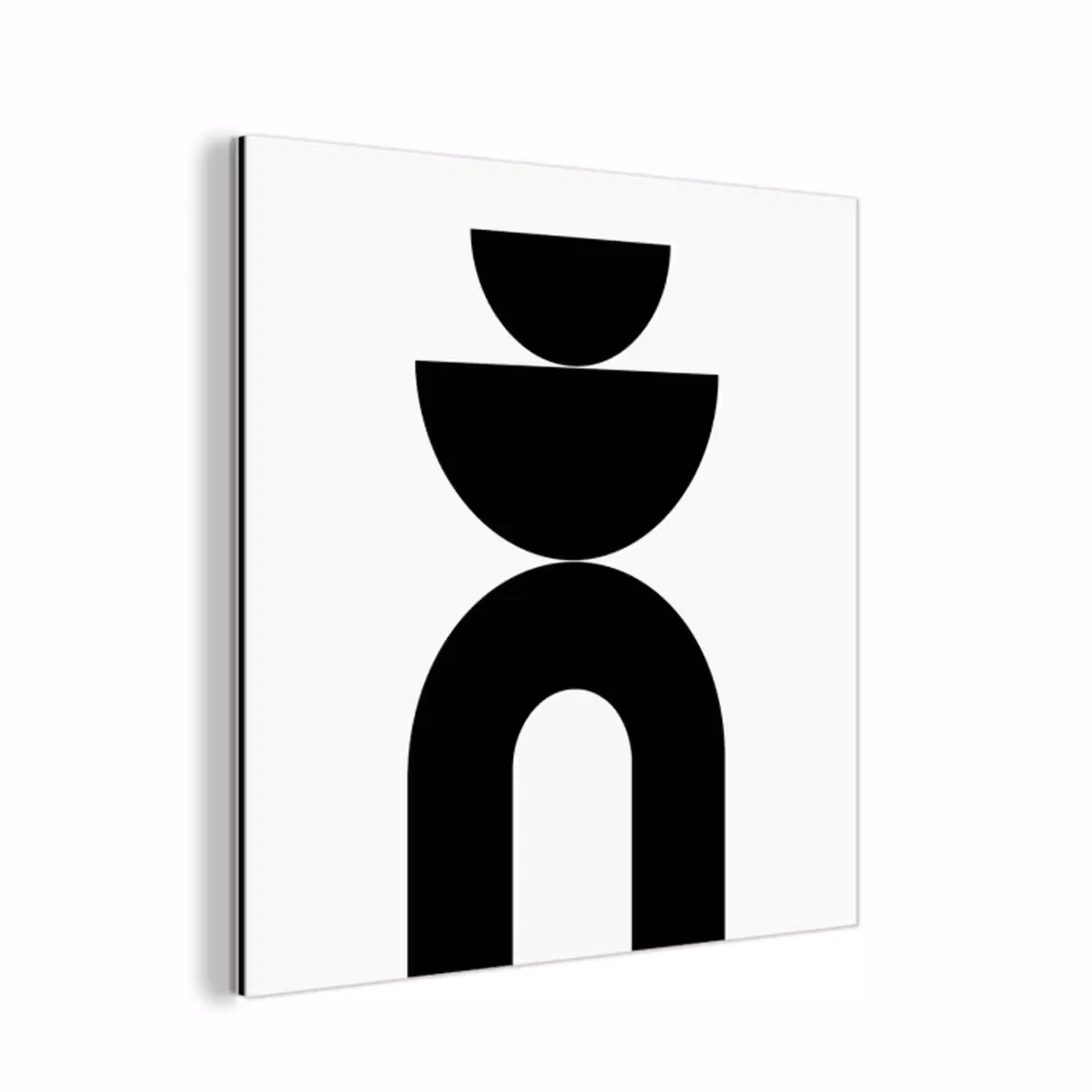 Minimalistisch - Kunst - Wit aluminium wit klein -3d