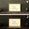 Oh darling - Geel - Hart Light Box met kabel (Tafellamp) klein -sfeer3