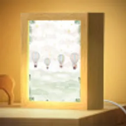 Aquarel - Luchtballonnen - Pastel Light Box met kabel (Kinderlampje) klein -zzzz_3d_website