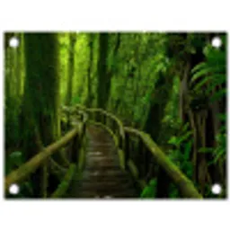Groene Oase van Rust tuinposter los doek klein -3d