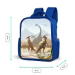 Dinosaurus - Landschap - Tropisch - Kinderen - Jongens Kinderrugzak - Blauw middel -productfoto_formaten