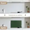 Donkergroen - Patroon - Lijnen - Zwart keuken achterwand spatscherm klein 900 -voor_na_FR