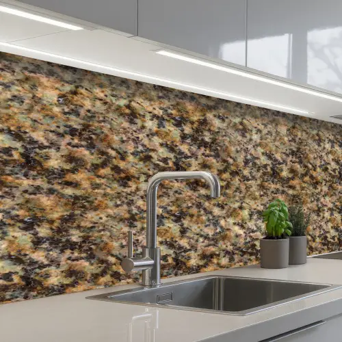 Graniet - Kleur - Bruin keuken achterwand 2 middel 871 -3d_schuin