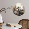 Arend - Adelaar - Vogel - Bloemen - Natuur Wandcirkel behangsticker klein -sfeer3