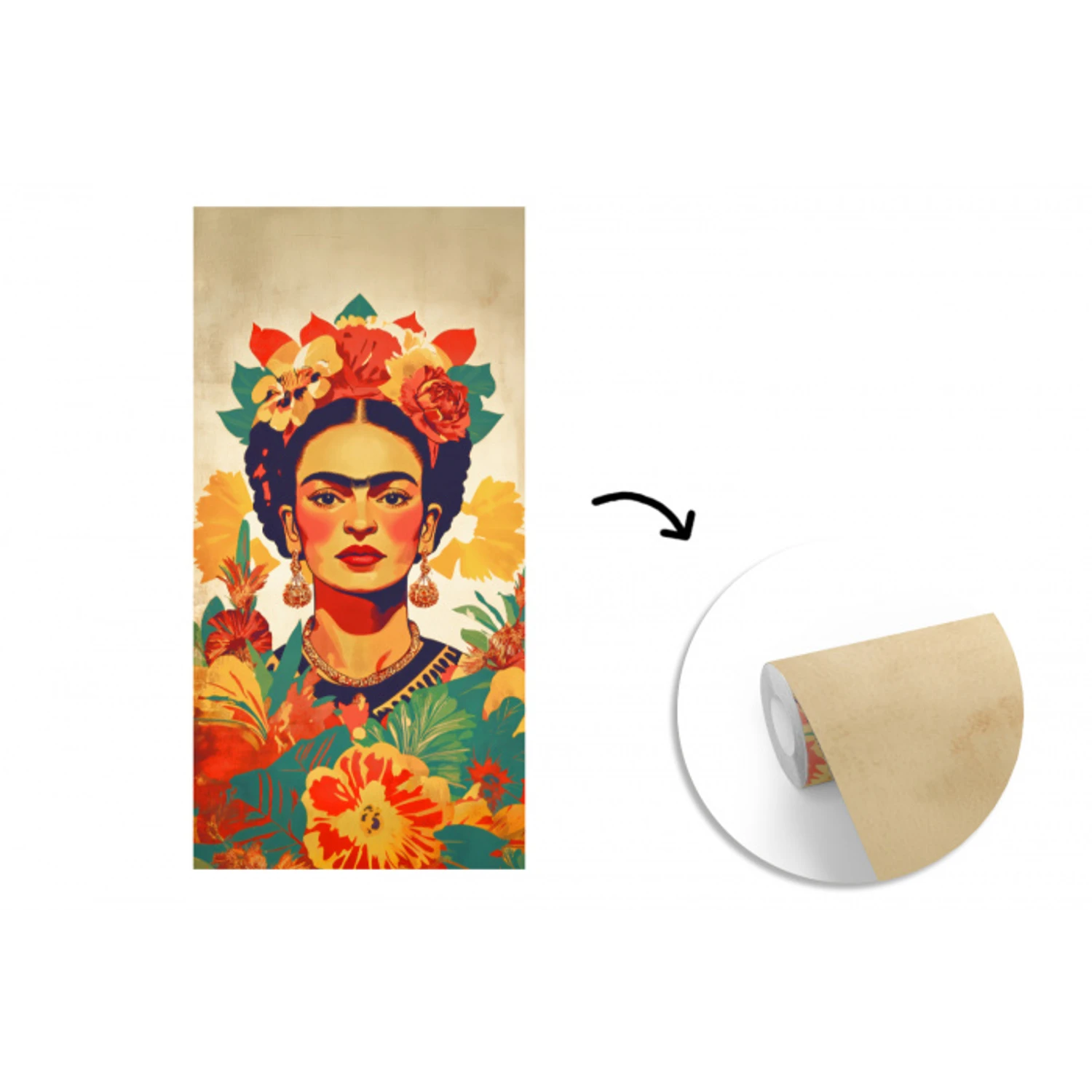 Vrouwelijk - Bloemen - Sieraden fotobehang vinyl groot -3d