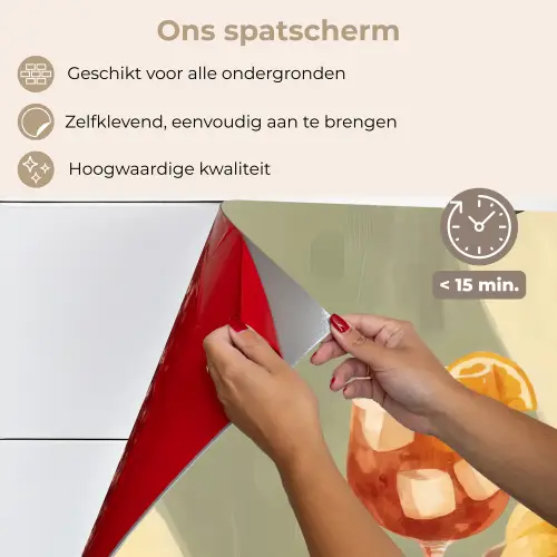 Citroenen - Glas - Tafelkleed - Geblokt keuken achterwand spatscherm klein -spatscherm_NL