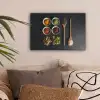 Pollepel - Specerijen - Kruiden - Groen - Bruin - Rustiek canvas 2cm klein -sfeer1