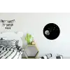 Paardenbloem - Zwart - Natuur Wandcirkel aluminium klein -kinderkamer