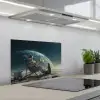 Astronaut - Kat - Glas - Stoel keuken achterwand spatscherm klein -3d_schuin