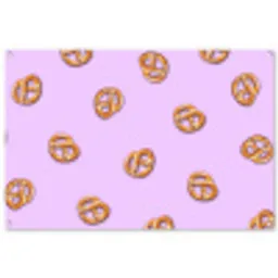 Pretzels - Eten - Paars tuinposter los doek groot -3d