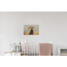 Minimalistisch - Silhouet - Oranje Muursticker klein -kinderkamer
