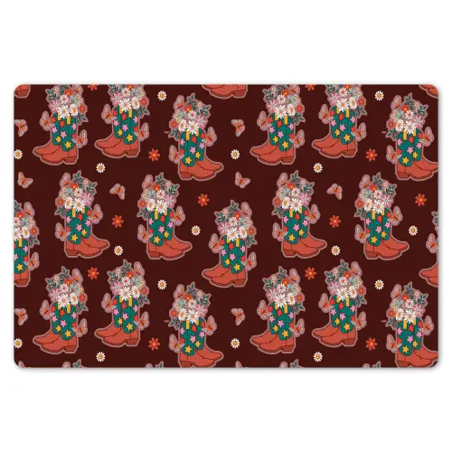 Donker - Cowboy - Laars - Patroon Placemat vinyl groot 368 -zzsfeer1_Kitchenyeah-website