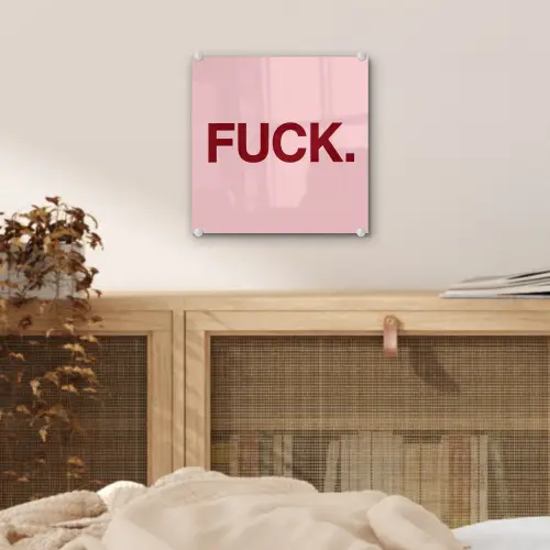 Statement - Krachtig - Roze plexiglas 5mm klein -sfeer4