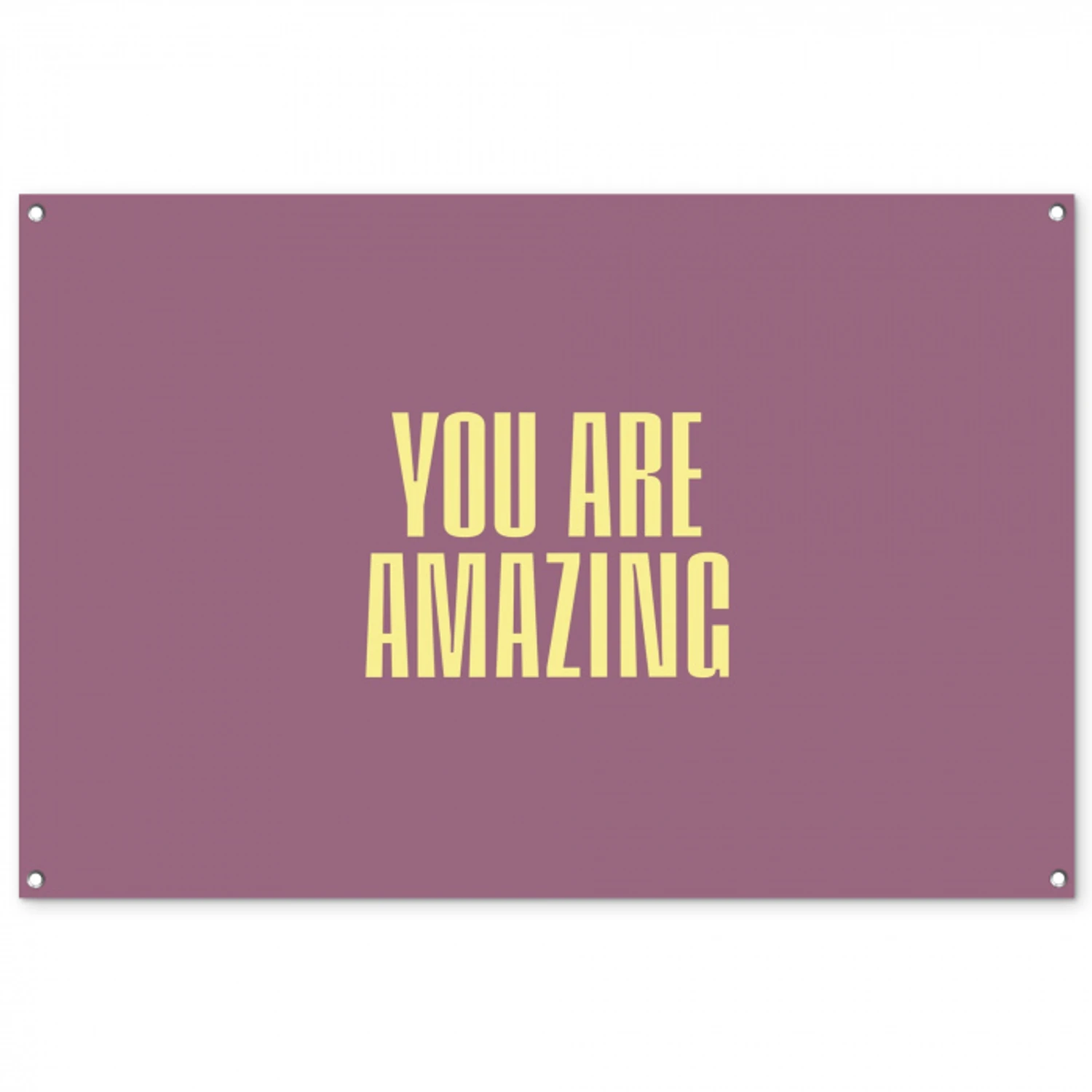 Tekst - Paars - Amazing tuinposter los doek groot -3d