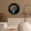 Bloemen - Art - Pastel - Quotes Wandcirkel behangsticker klein -sfeer1