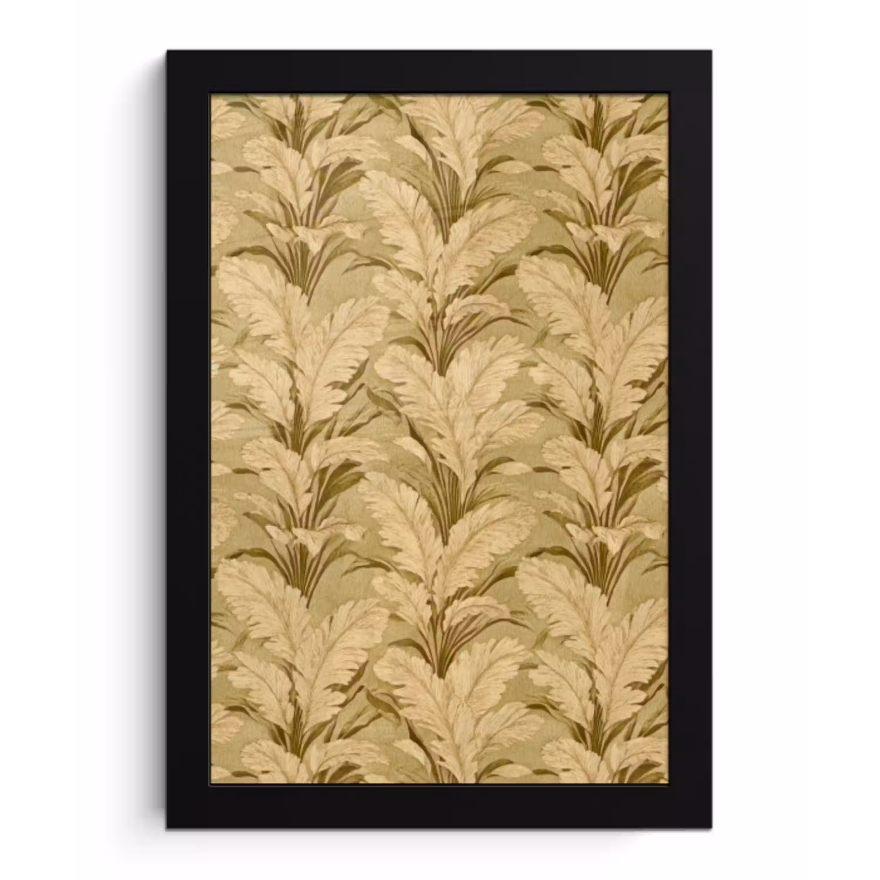 Palmbladeren - Klassiek - Groen fotolijst zwart zonder passe partout klein 224 -3d