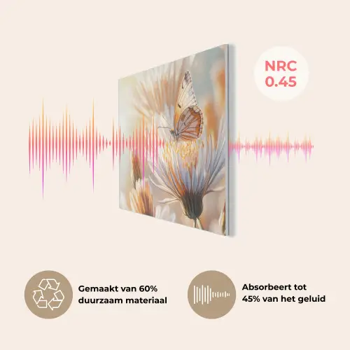 Vlinder - Bloem - Oranje PET vilt klein -USP_NL