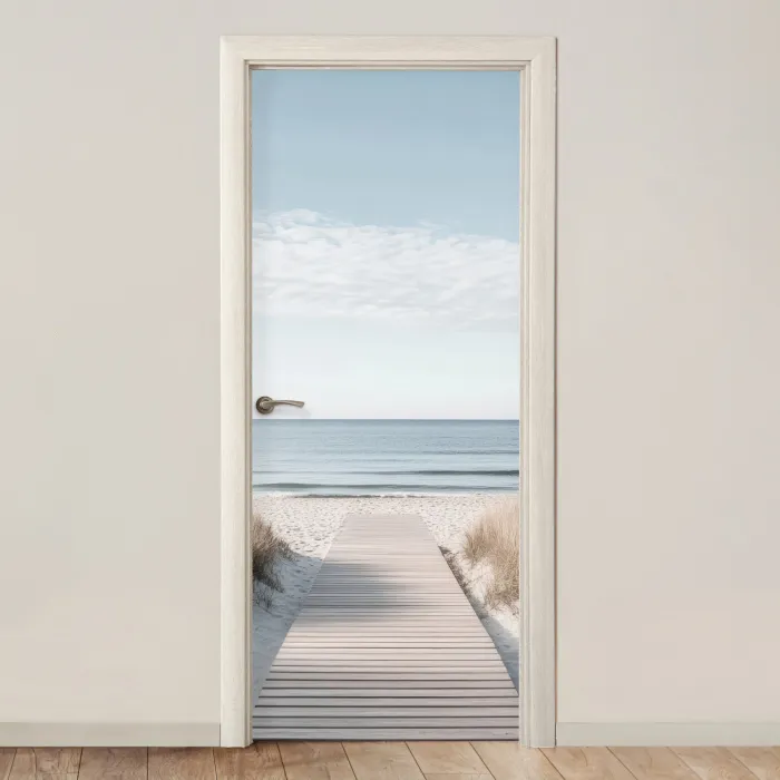 Pad - Strand - Duinen - Natuur deurposter klein -3d_beige