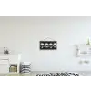 Schedels - Zwart - Contrast textielposter latten blank klein -kinderkamer