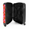 Organisch hartmotief in rood op roze achtergrond NBS - Handbagage koffer - Kinderen Unisex middel -binnenkant