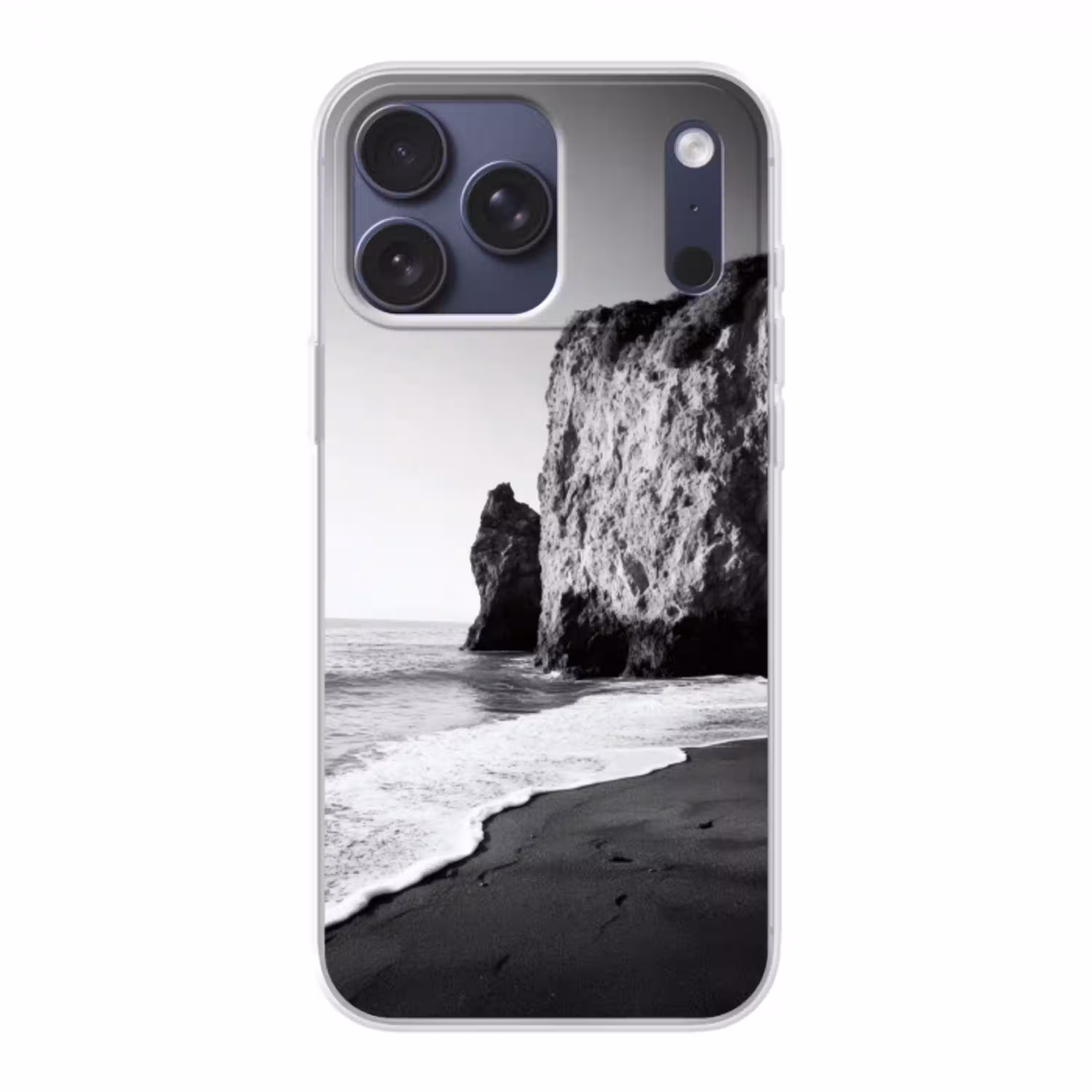 Strand - Klif - Golven - Voetstappen Telefoonhoesje iPhone 17 Pro Max klein -3d