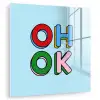 Oh ok - Blauw - Kleurrijk plexiglas 5mm klein -zzzproduct_nieuw