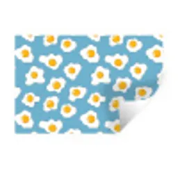 Eieren - Dooiers - Blauw Muursticker klein 286 -3d