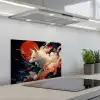 Witte vos - wolken - maan keuken achterwand spatscherm klein -3d_schuin