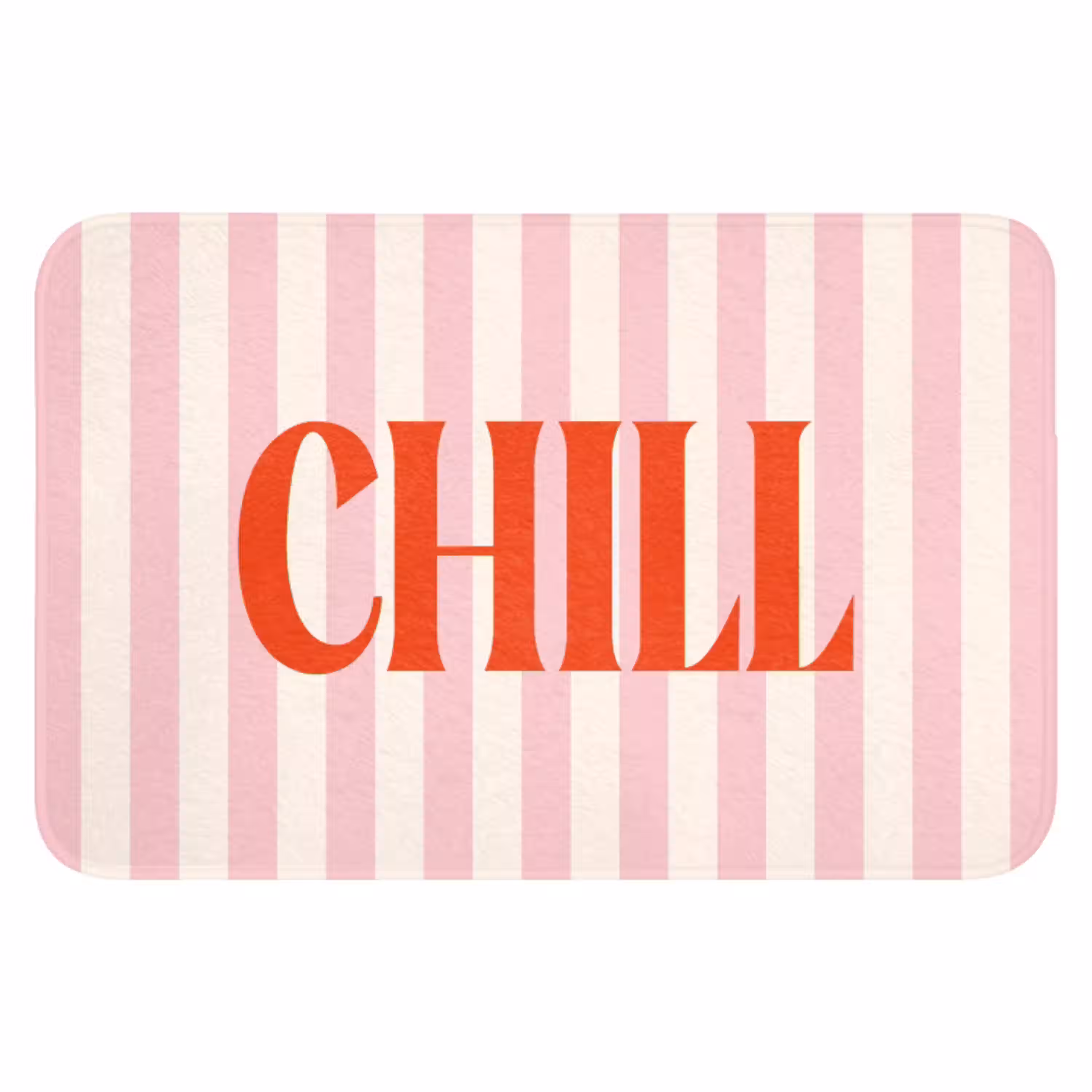 Zachtroze - Rood - Strepen - Chill WCmat klein -3d