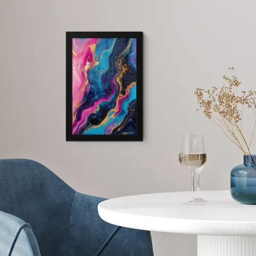Marmer - Modern - Goud fotolijst zwart zonder passe partout klein -sfeer4