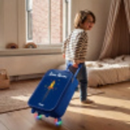 Raket - Planeten - Sterren Kinderkoffer - Blauw klein -sfeer1