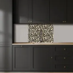 Abstract - Lijnen - Zwart keuken achterwand 2 middel 865 -sfeer1
