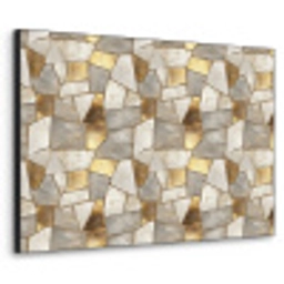 Mozaïek - Marmer - Goud Textielframe zwart klein 947 -3d