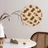 Pinda's - Patroon - Beige Wandcirkel kunststof plaat 5mm dik klein -sfeer4
