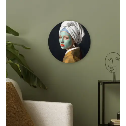 Iconisch - Modern - Kleurrijk Wandcirkel kunststof plaat 5mm dik klein -sfeer3