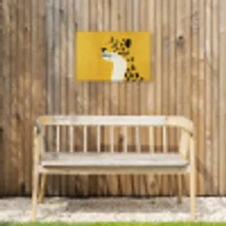 Cheetah - Illustratie - Geel Tuinposter op houten frame 2 cm dik klein -sfeer4