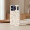 Bloemen - Print - Beige - Bruin - Minimalistisch Telefoonhoesje iPhone 17 Pro klein -sfeer2