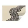Golvend - Lijnen - Abstract - Silhouet Muursticker klein -3d
