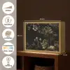 Bloemen - Zwart - Goud - Line art Light Box met batterij (Wandlamp) middel -USP_websiteoverzichtNL